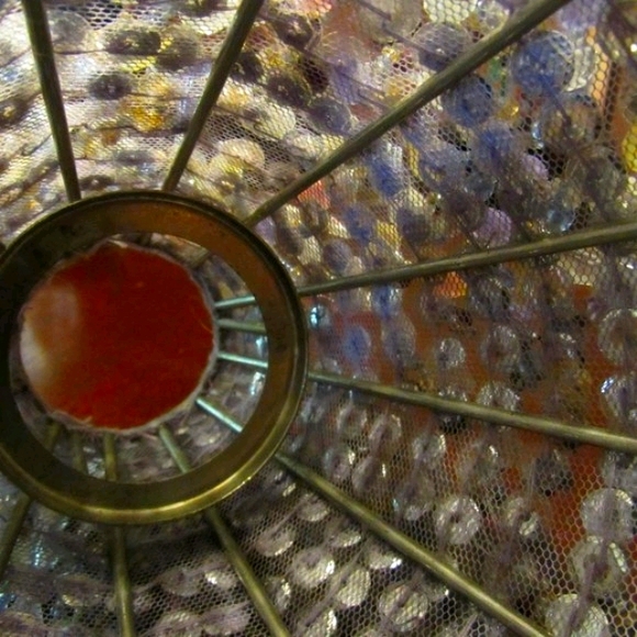 Vintage Votive Candle Lamp with Pastel Bead Shade - Picture 9 of 16